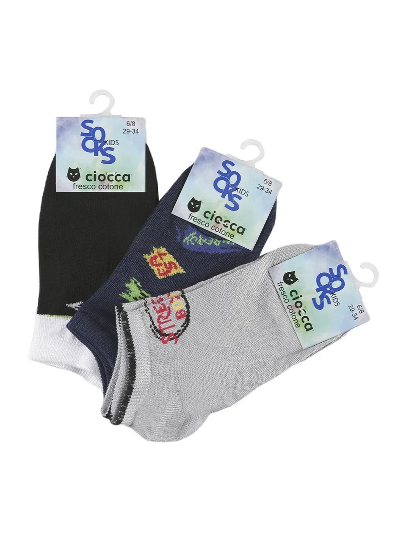 Calze corte da bambino Confezione da 3 paia - blu scuro