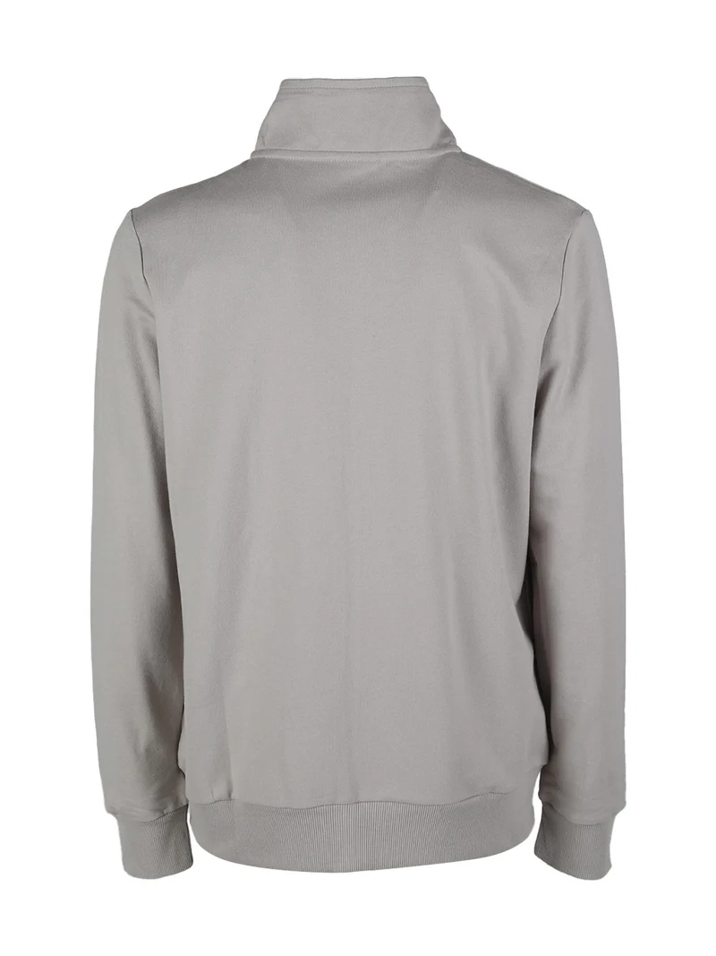 Felpa da uomo full zip - taupe
