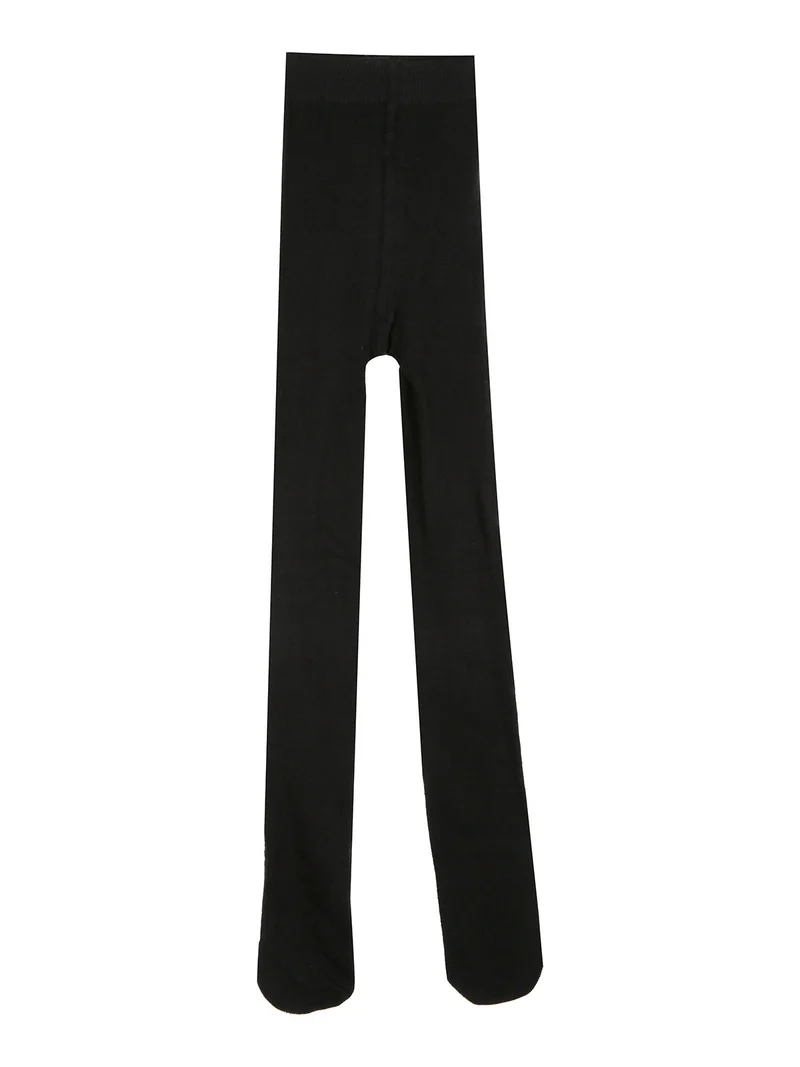 Collant da bambina in maglia caldo cotone - nero