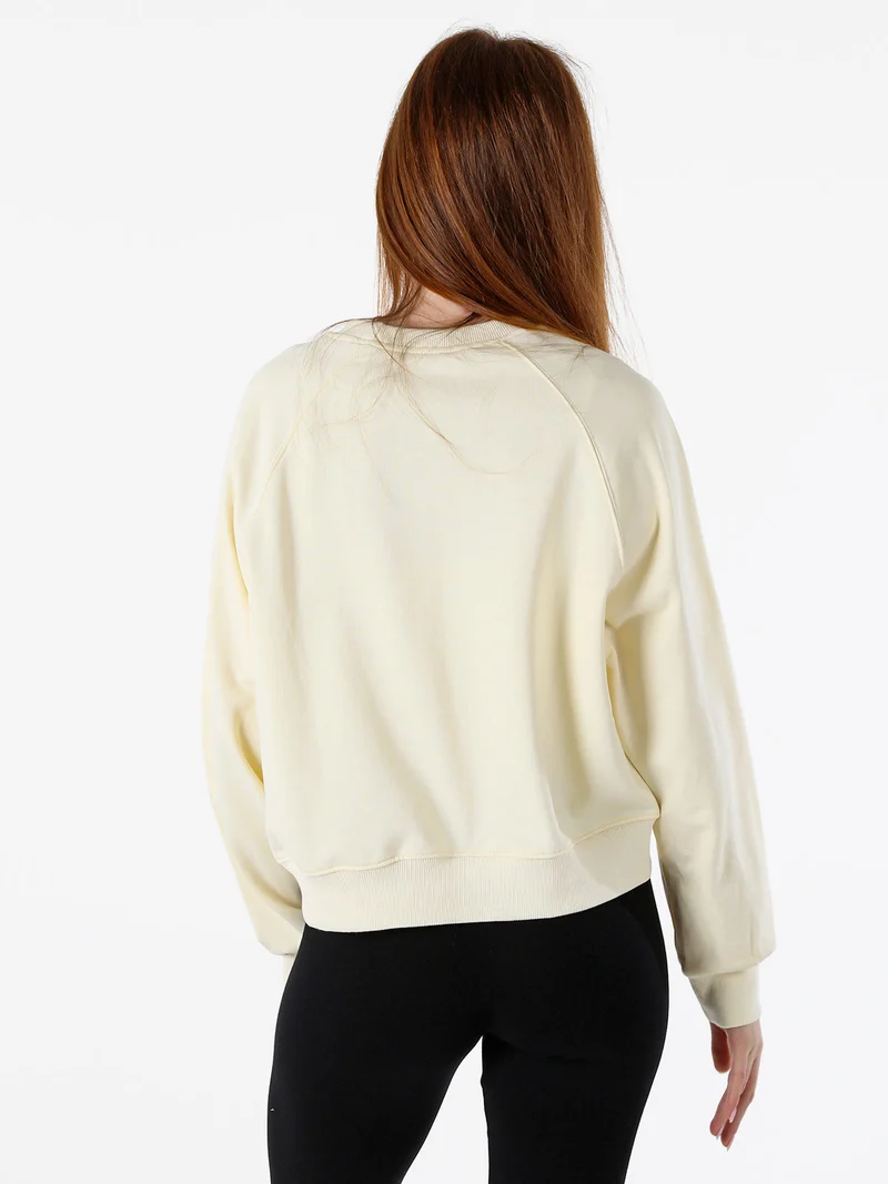 Felpa oversize da donna in cotone - giallo