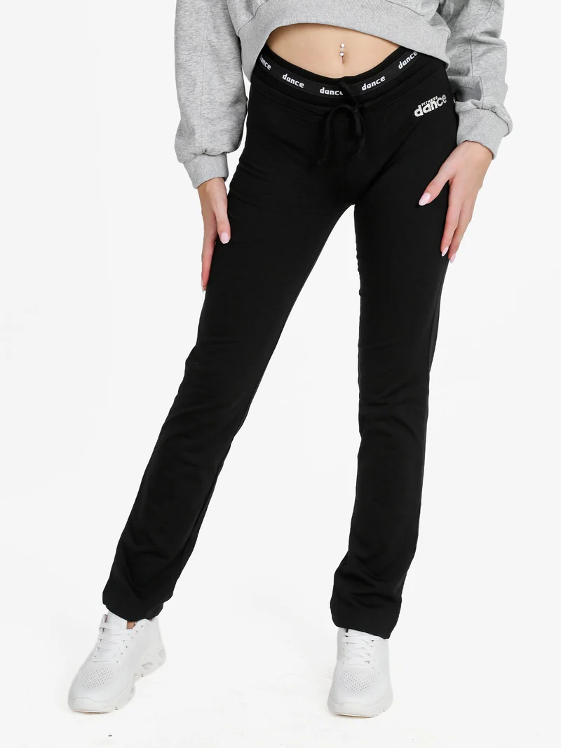 Pantaloni donna sportivi con coulisse - nero