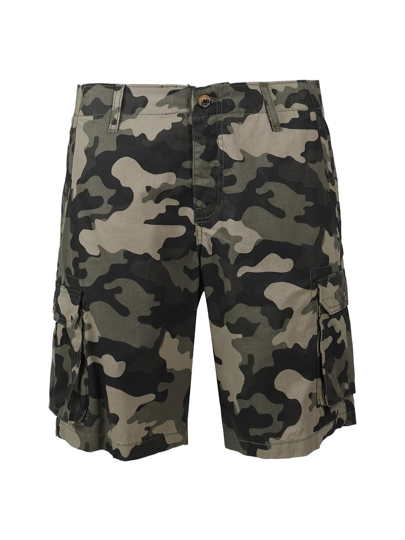 Bermuda uomo militare con tasconi laterali - militare