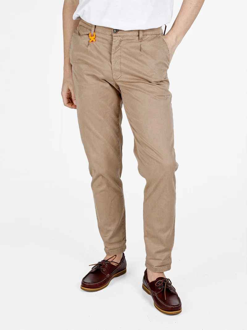 Pantaloni casual da uomo slim fit - marrone