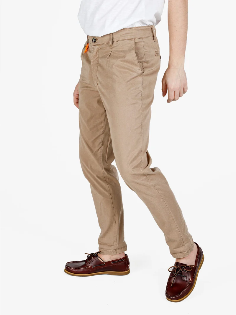 Pantaloni casual da uomo slim fit - marrone