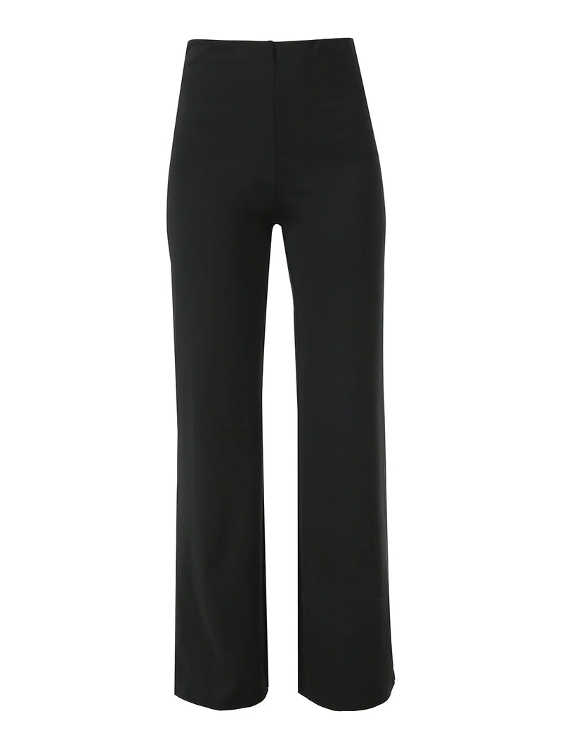 Pantaloni donna a vita alta - nero