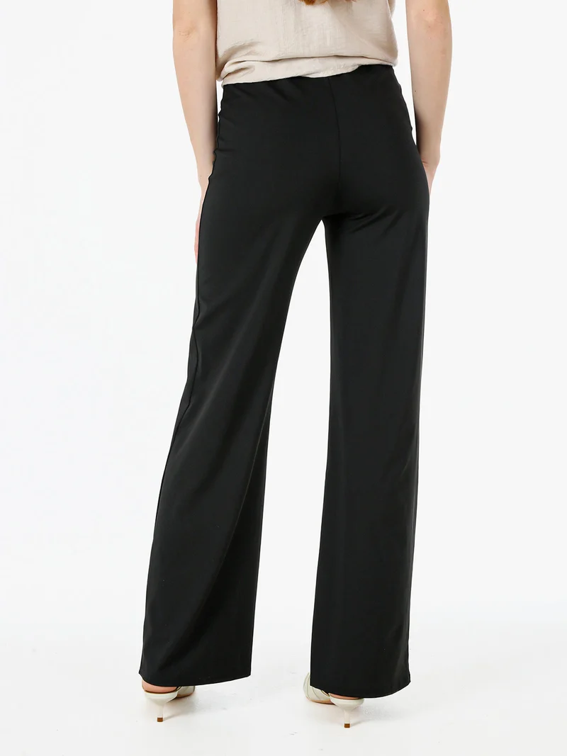 Pantaloni donna a vita alta - nero