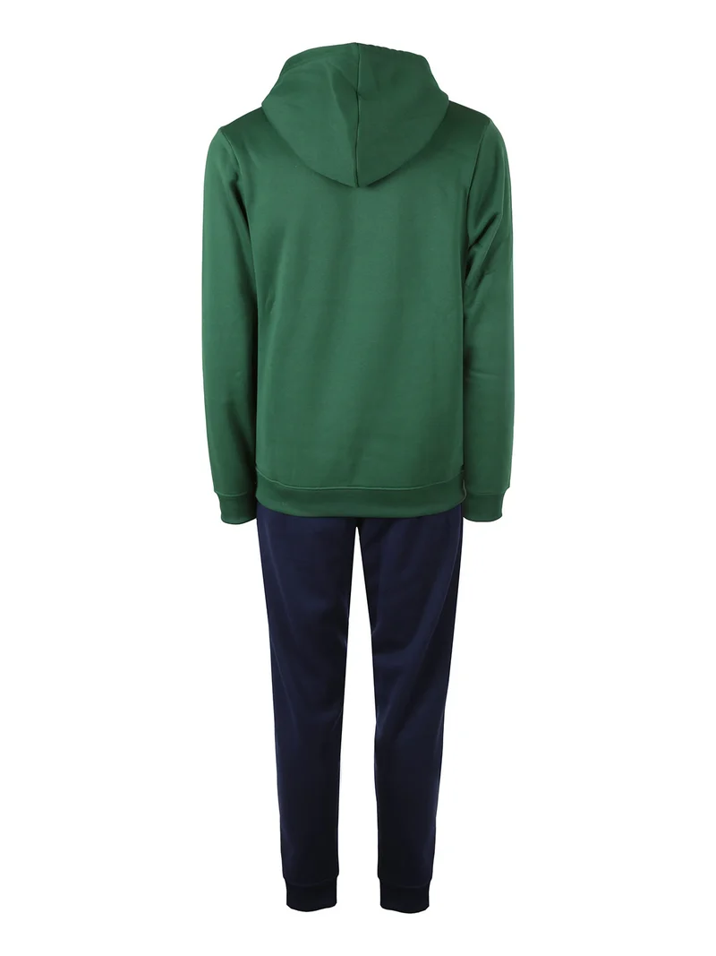 Completo tuta 2 pezzi da uomo full zip con cappuccio - verde