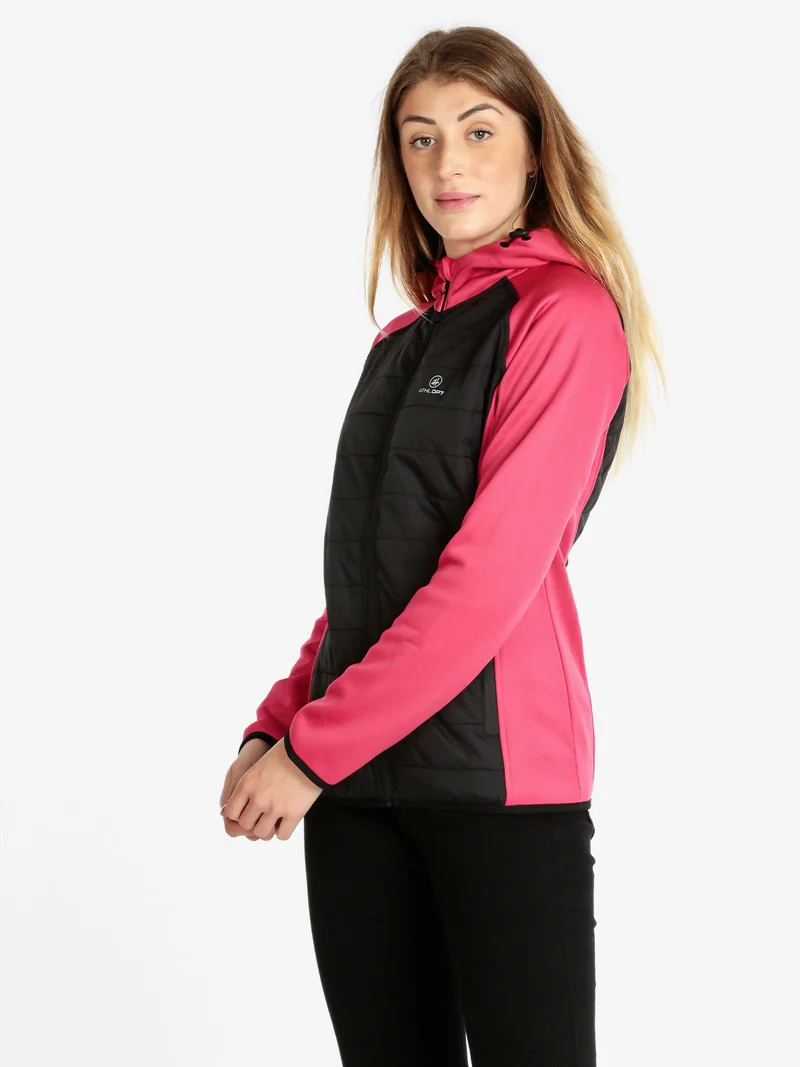 Giacca sportiva da donna con cappuccio - fucsia