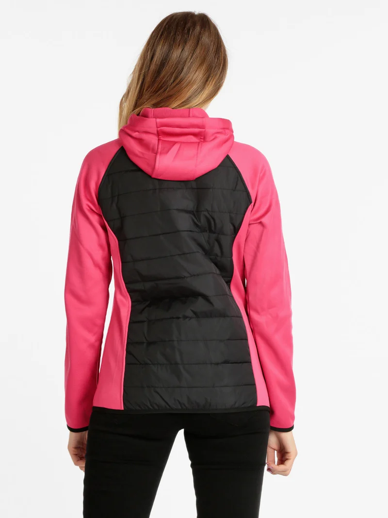 Giacca sportiva da donna con cappuccio - fucsia