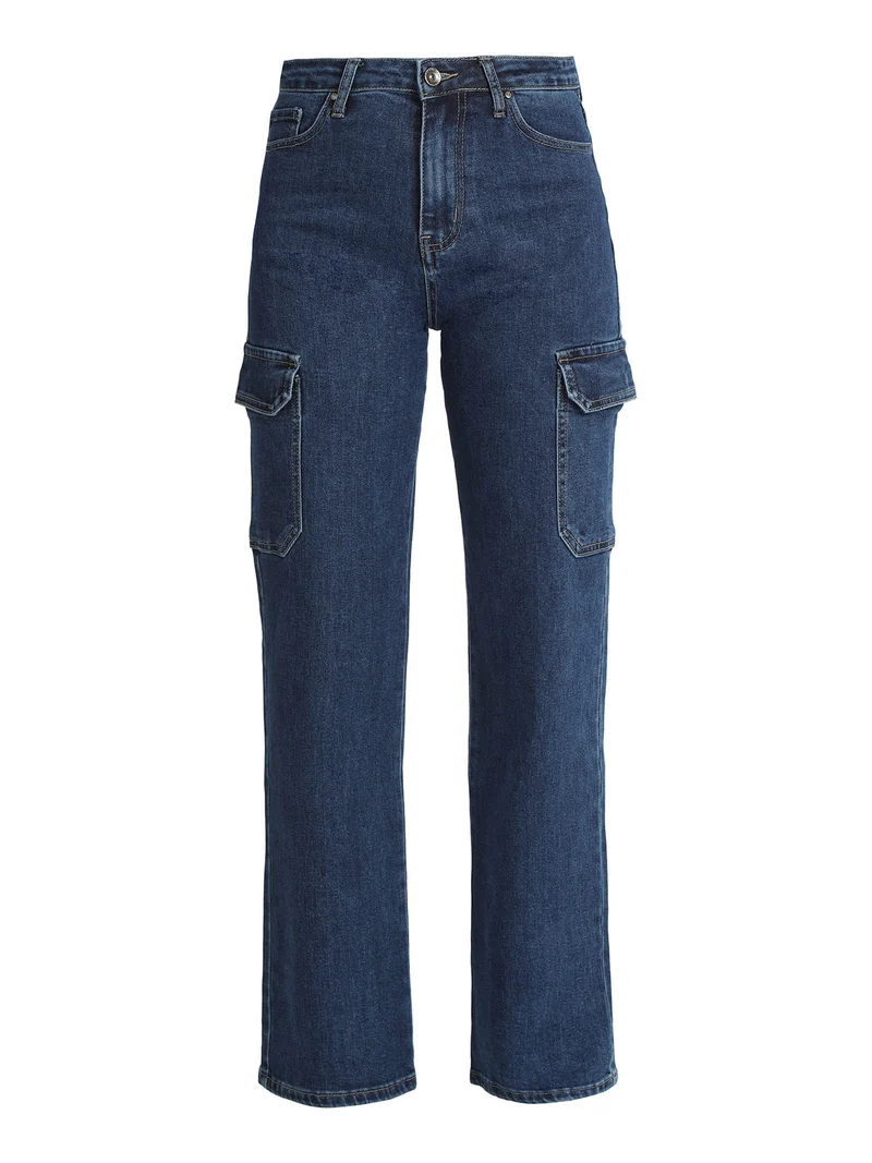 Jeans larghi donna con tasconi - jeans