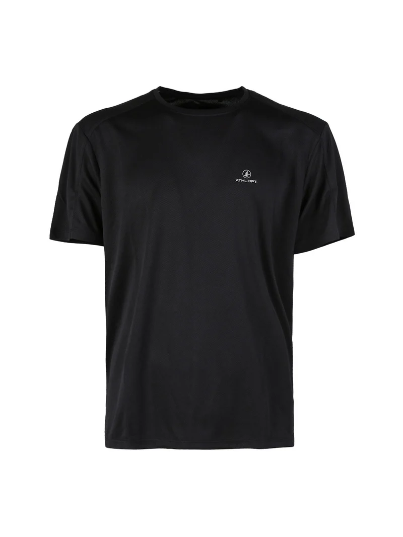 T-shirt sportiva da uomo in mesh traspirante - nero