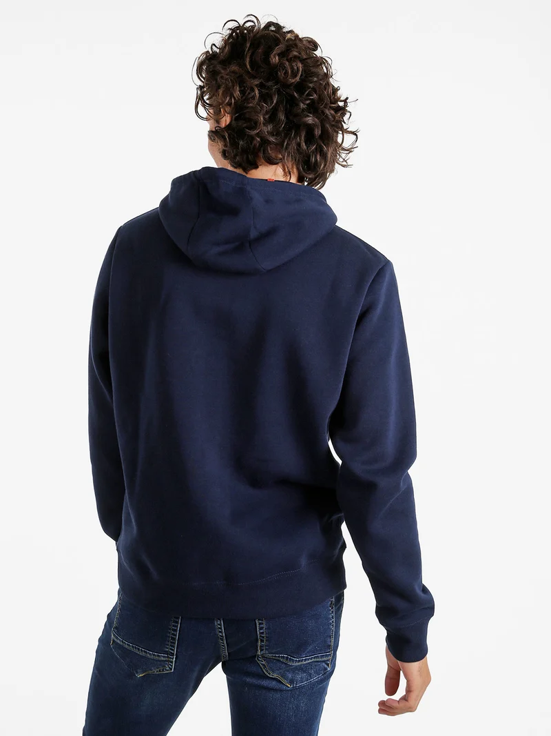 Felpa da uomo con cappuccio - blu scuro