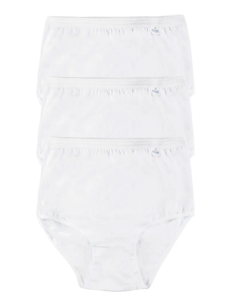 Confezione da 3 culotte donna in cotone - bianco