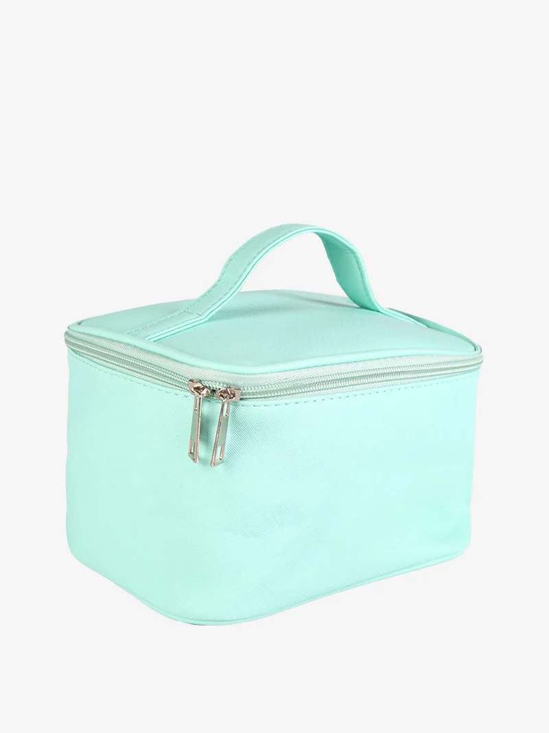 Beauty case da viaggio con zip - verde chiaro