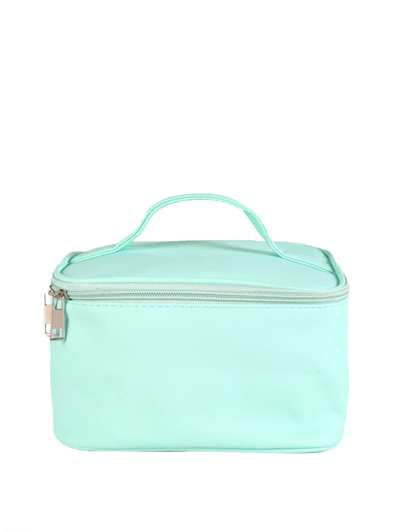 Beauty case da viaggio con zip - verde chiaro
