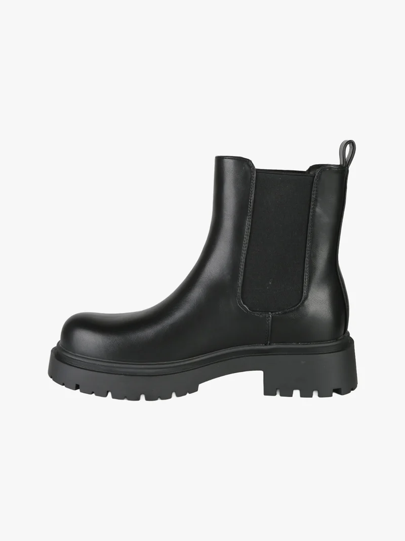 Stivaletti chelsea donna con dettagli - nero