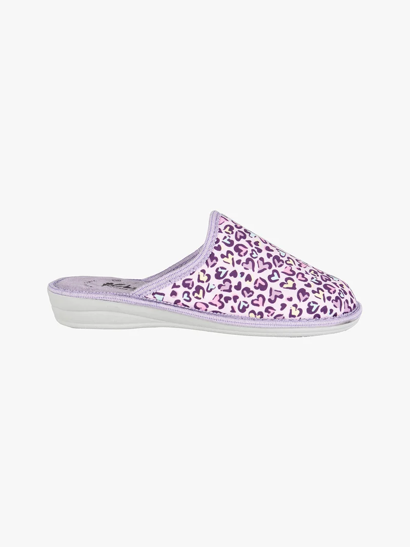 Pantofole donna invernali con disegni - lilla