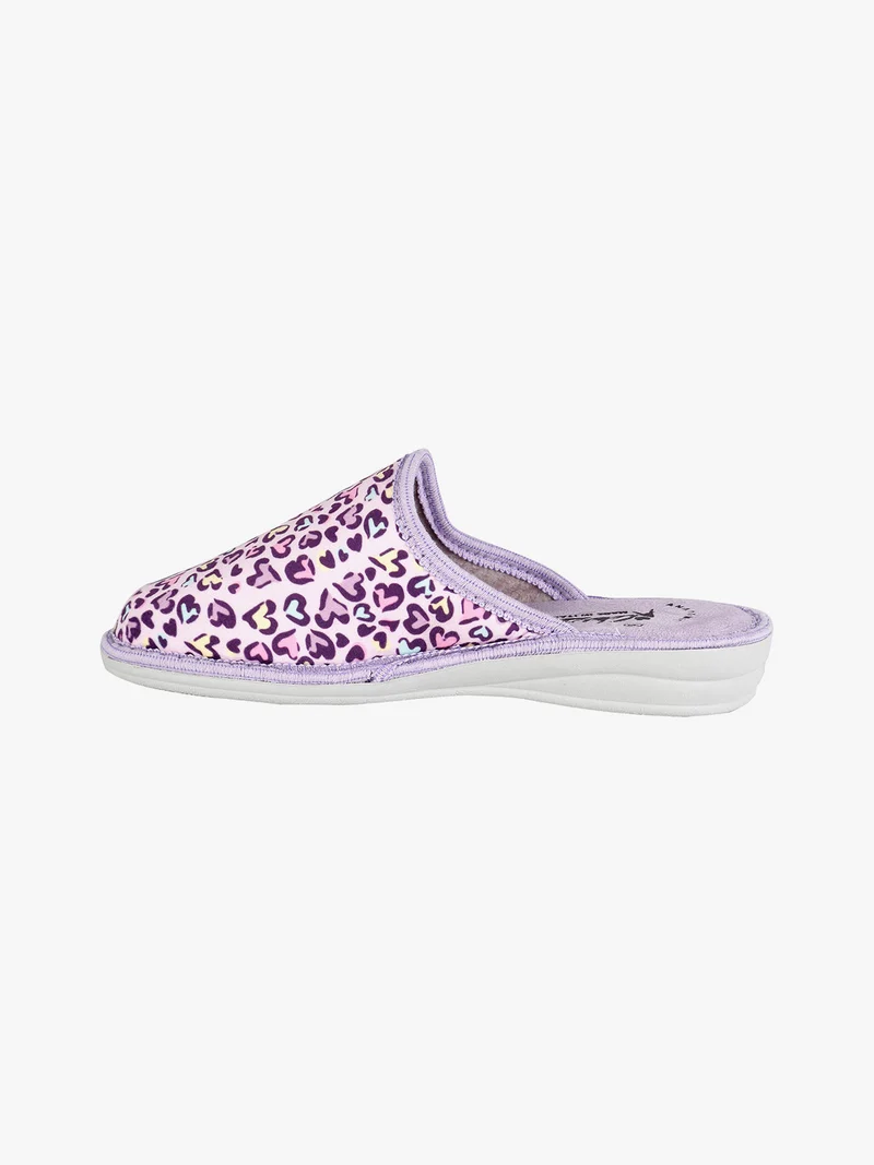 Pantofole donna invernali con disegni - lilla
