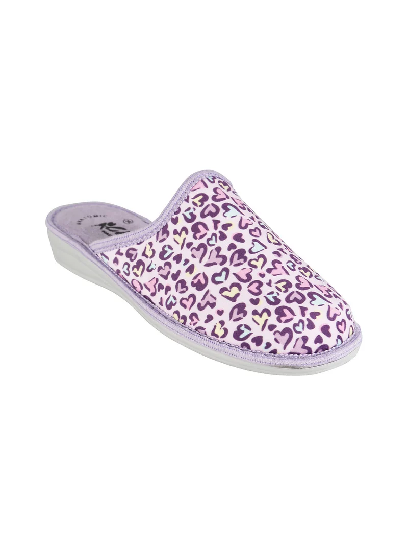 Pantofole donna invernali con disegni - lilla