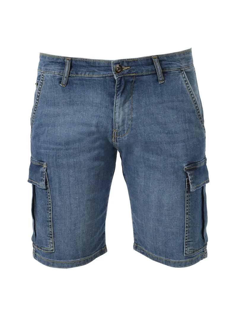 Bermuda in jeans da uomo con tasconi - jeans
