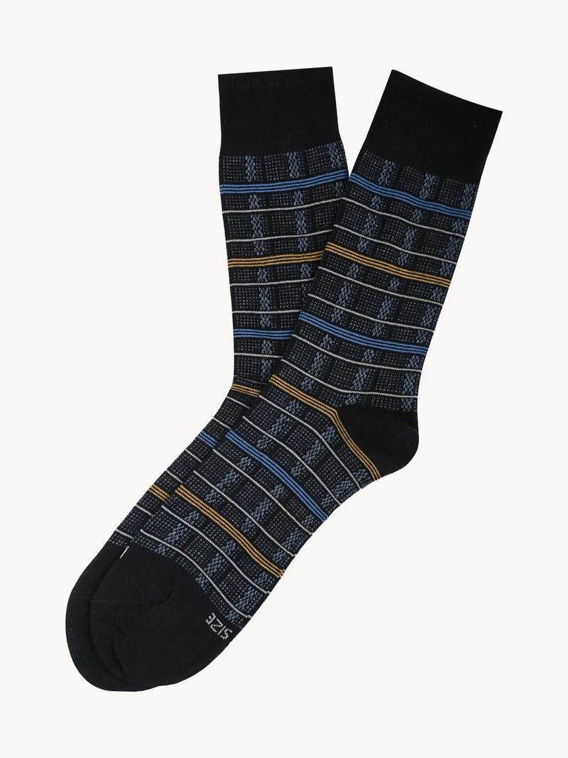 Calze lunghe da uomo in caldo cotone - blu scuro
