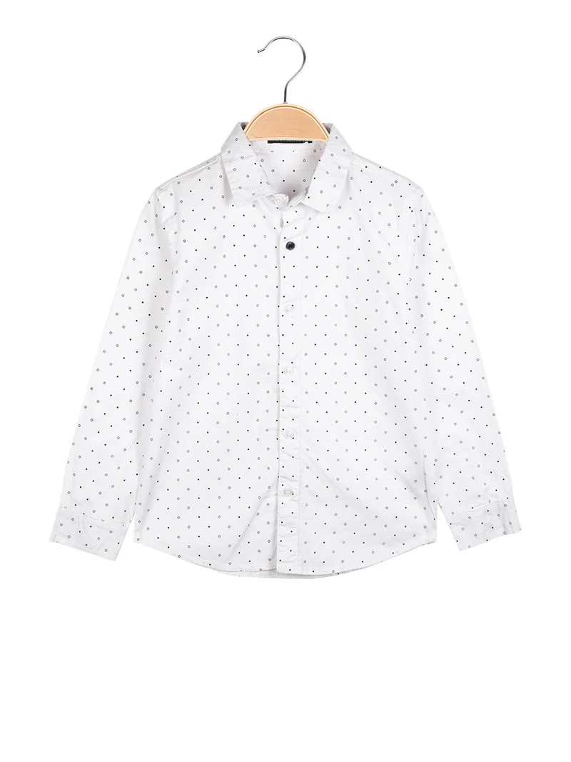 Camicia da bambino a pois - bianco