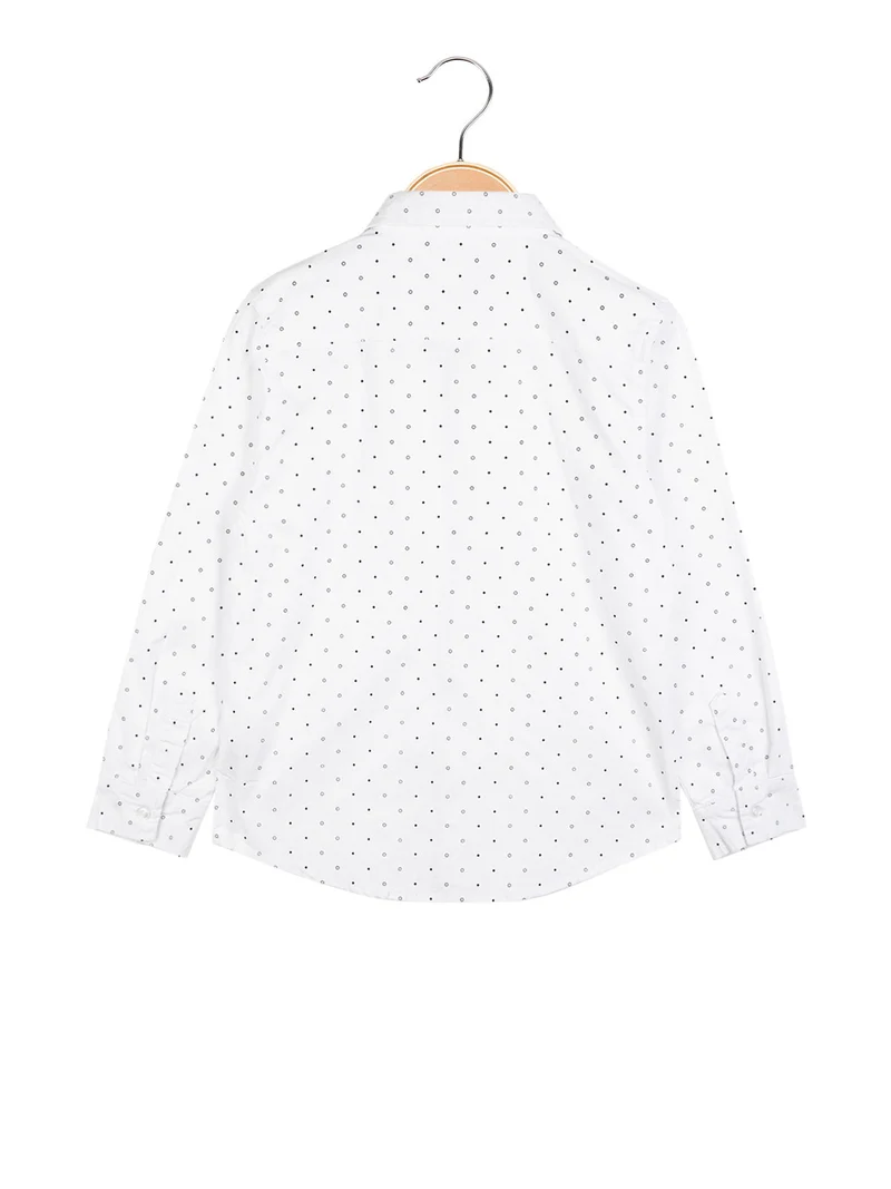 Camicia da bambino a pois - bianco