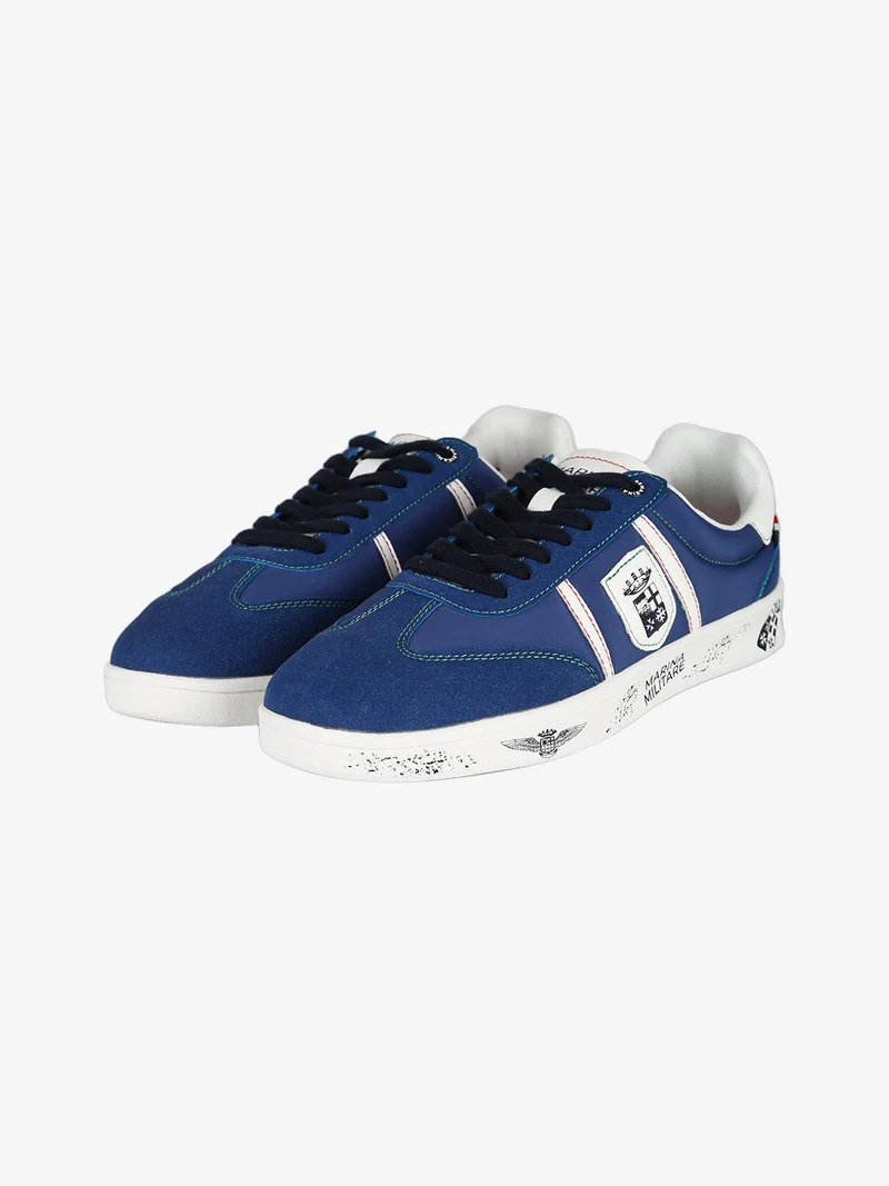 Sneakers basse da uomo stringate - blu scuro