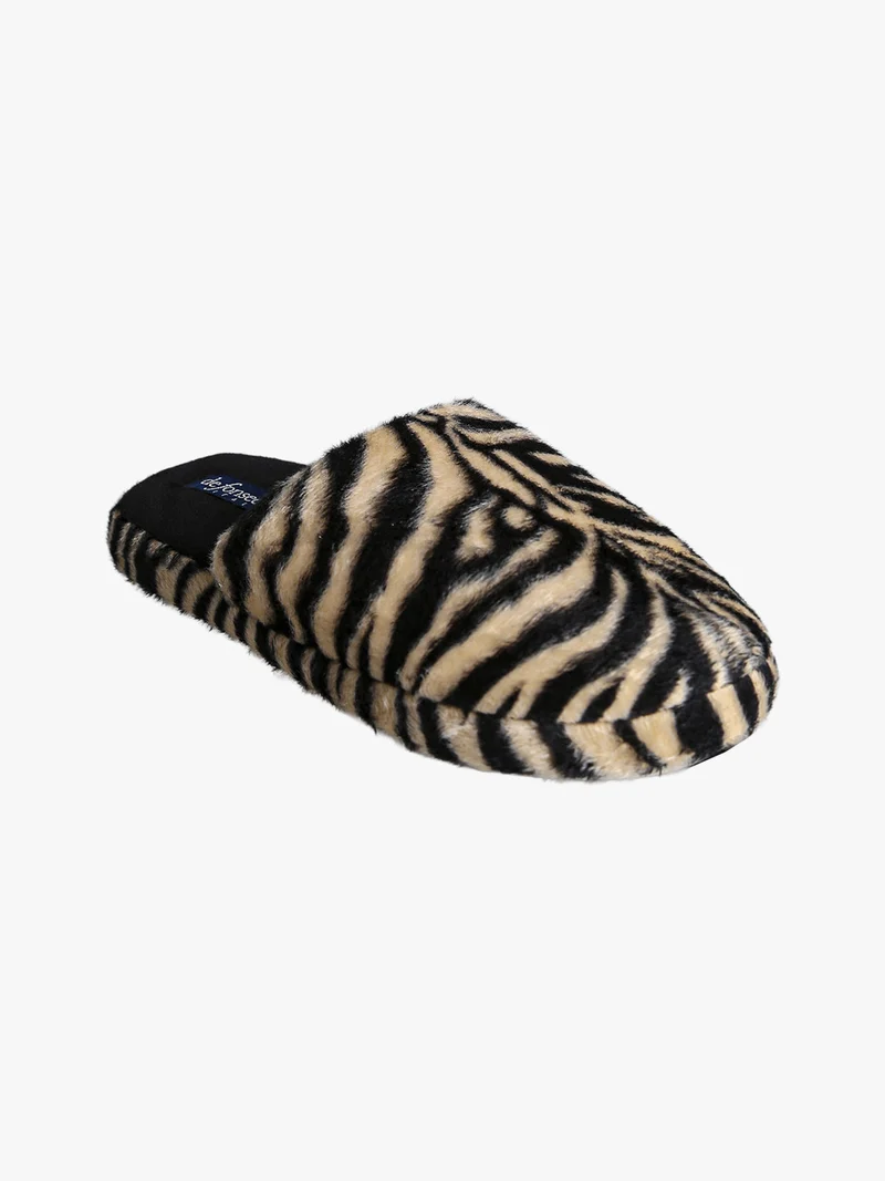 Pantofole donna invernali animalier - beige