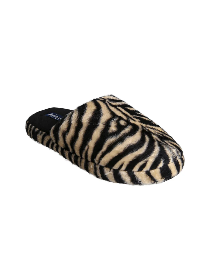 Pantofole donna invernali animalier - beige