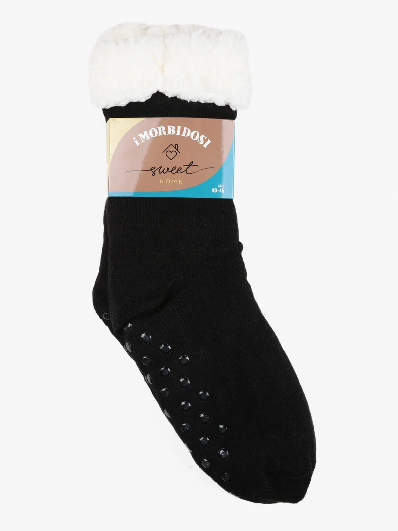 Calze antiscivolo da uomo con calda imbottitura - nero