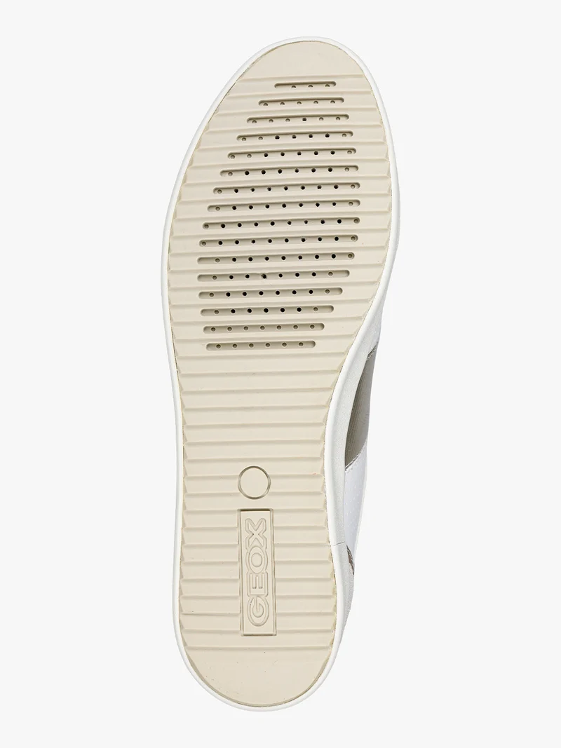 D BLOMIEE Sneakers donna in pelle con lacci e zip - bianco