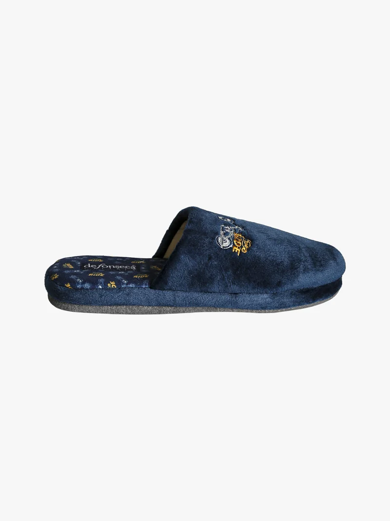 Pantofole invernali da uomo con stampe - blu scuro