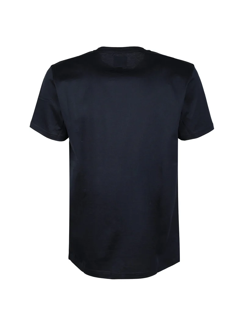 T-shirt in cotone uomo manica corta - blu scuro