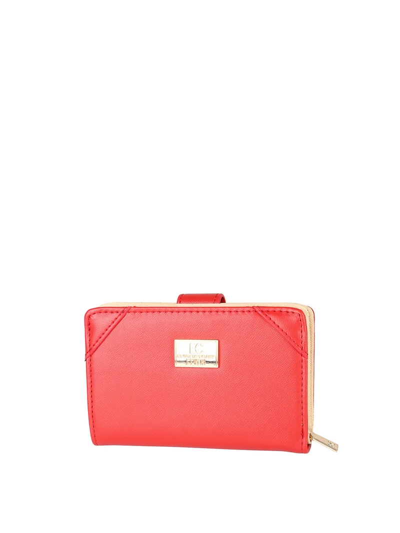 Portafoglio donna mini in ecopelle - rosso