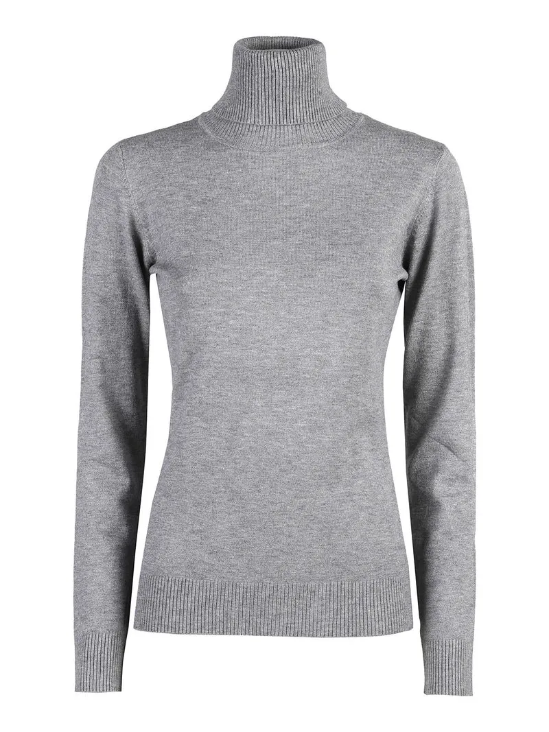 Maglia donna dolcevita - grigio