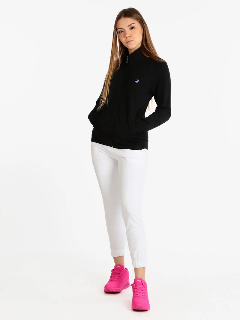 Pantaloni sportivi donna con polsino - bianco