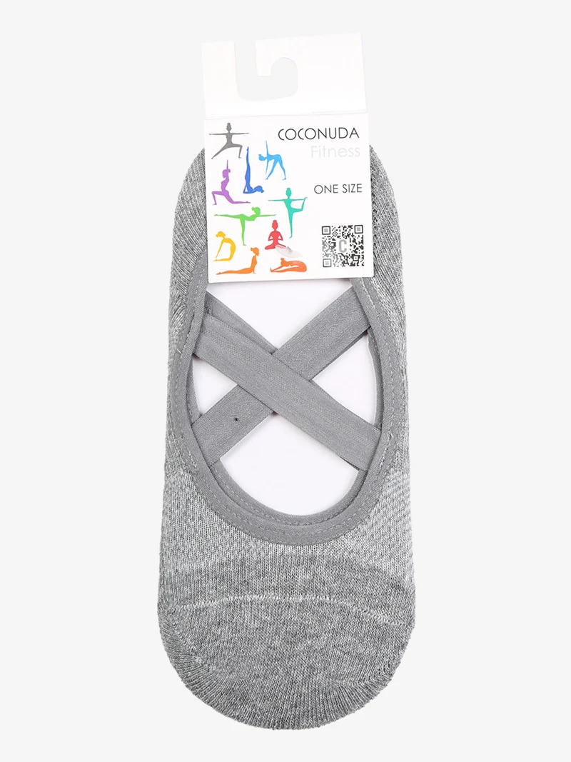 Calze fitness antiscivolo da donna - grigio