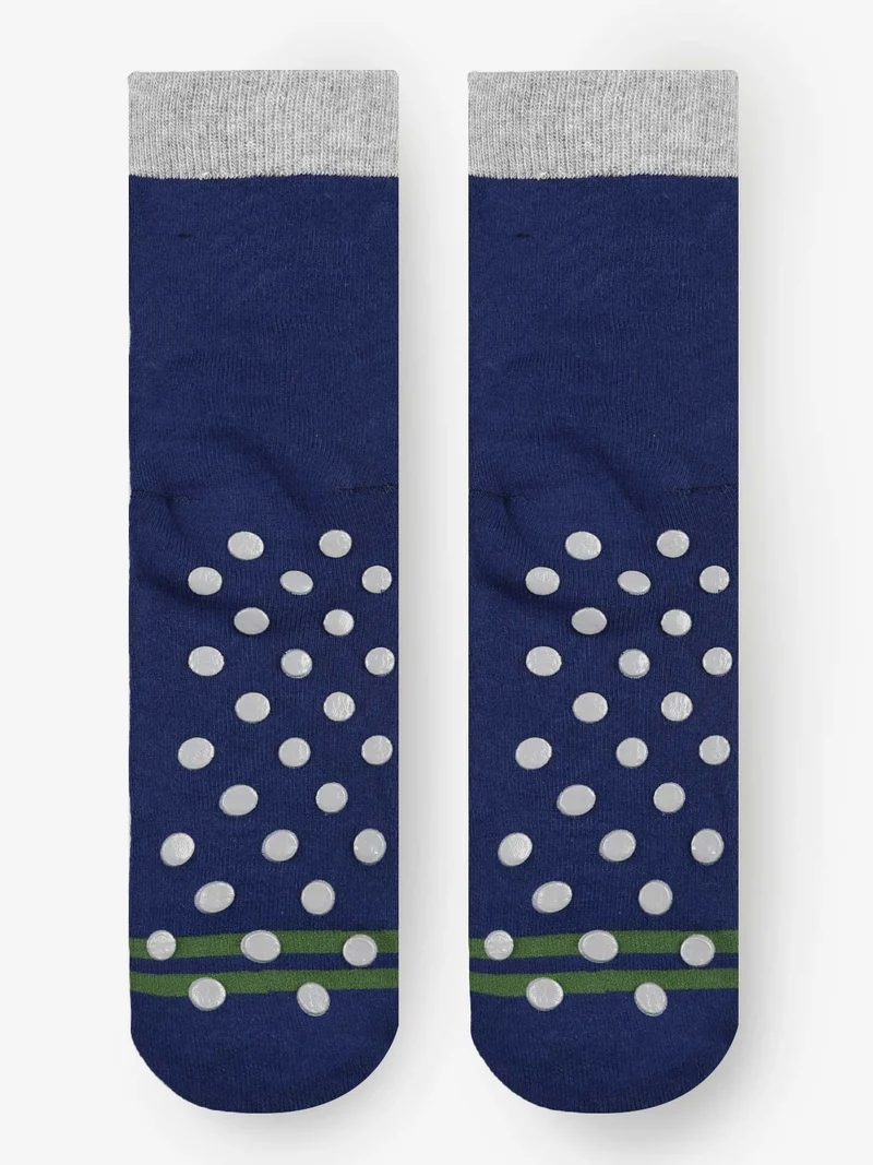 Calze antiscivolo da bambino con stampe - blu