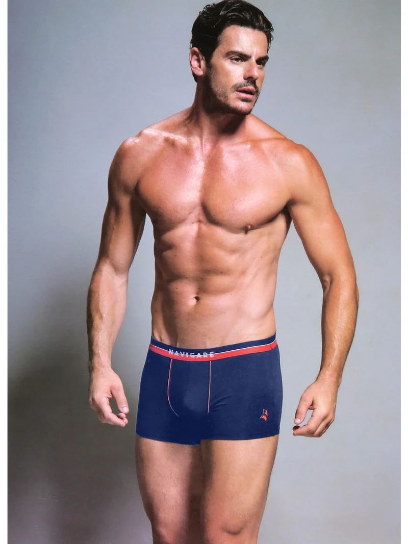 Boxer uomo in cotone jersey - blu