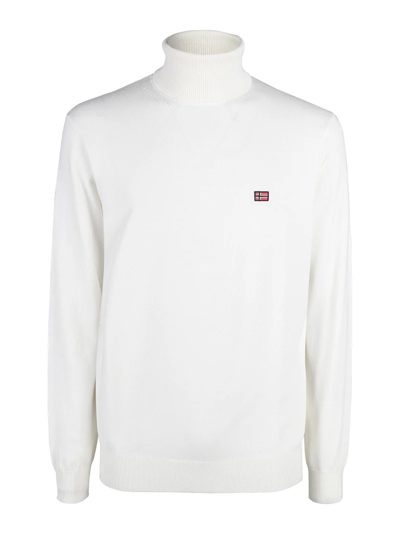 Dolcevita da uomo in maglia - bianco
