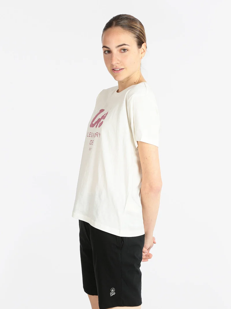 Legendary Denim Tee T-shirt donna manica corta con scritta - bianco