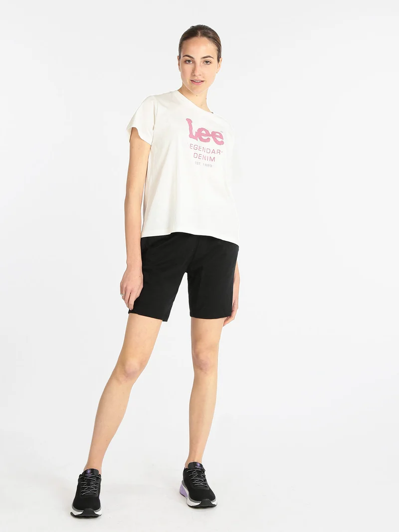 Legendary Denim Tee T-shirt donna manica corta con scritta - bianco