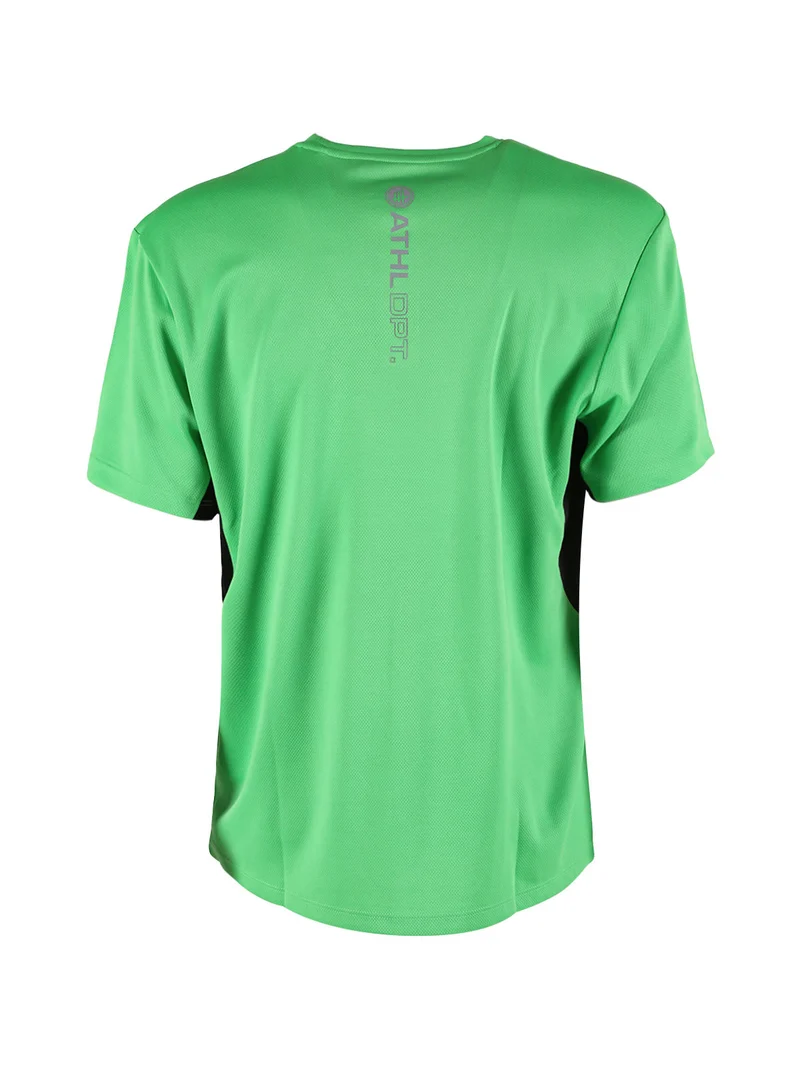 T-shirt sportiva da uomo in tessuto traspirante - verde