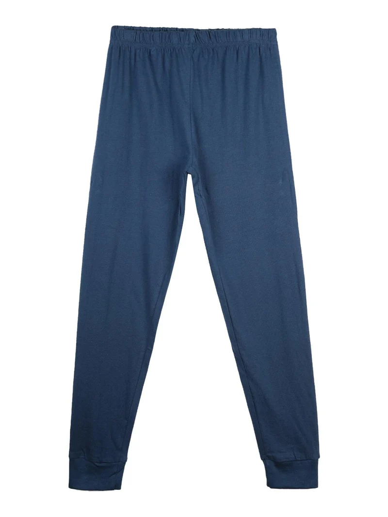 Pigiama lungo in cotone 2 pezzi - grigio