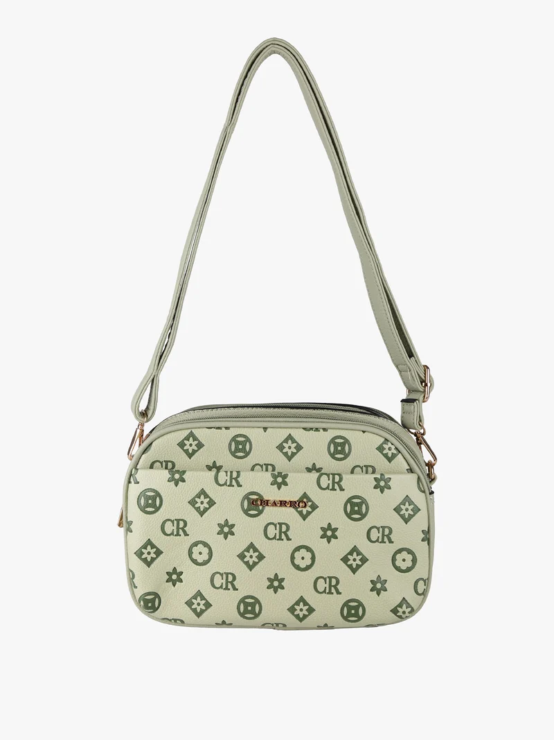 Borsa a tracolla da donna con logo - verde chiaro