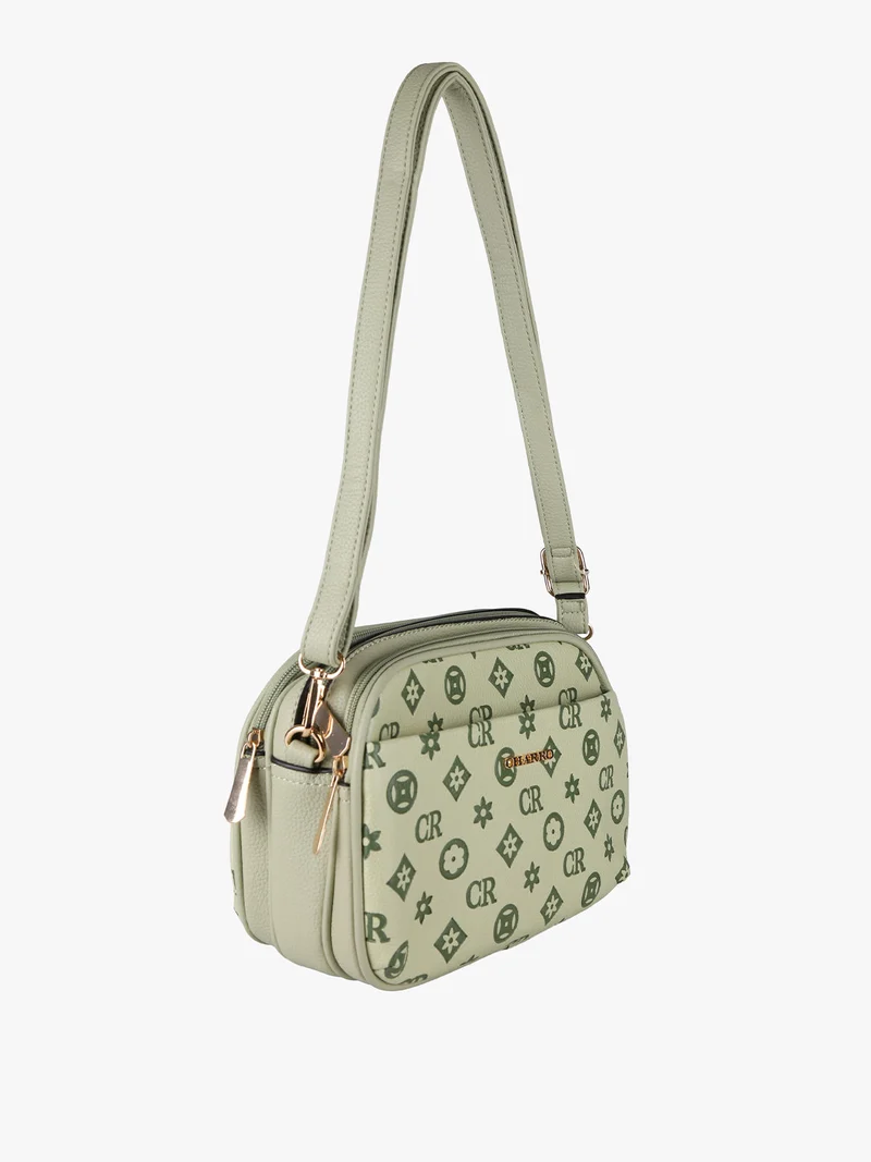 Borsa a tracolla da donna con logo - verde chiaro