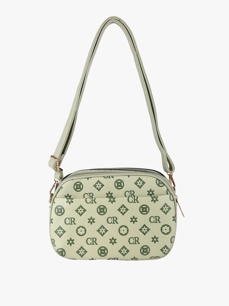 Borsa a tracolla da donna con logo - verde chiaro
