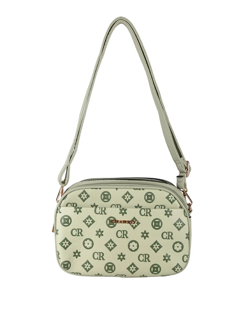Borsa a tracolla da donna con logo - verde chiaro