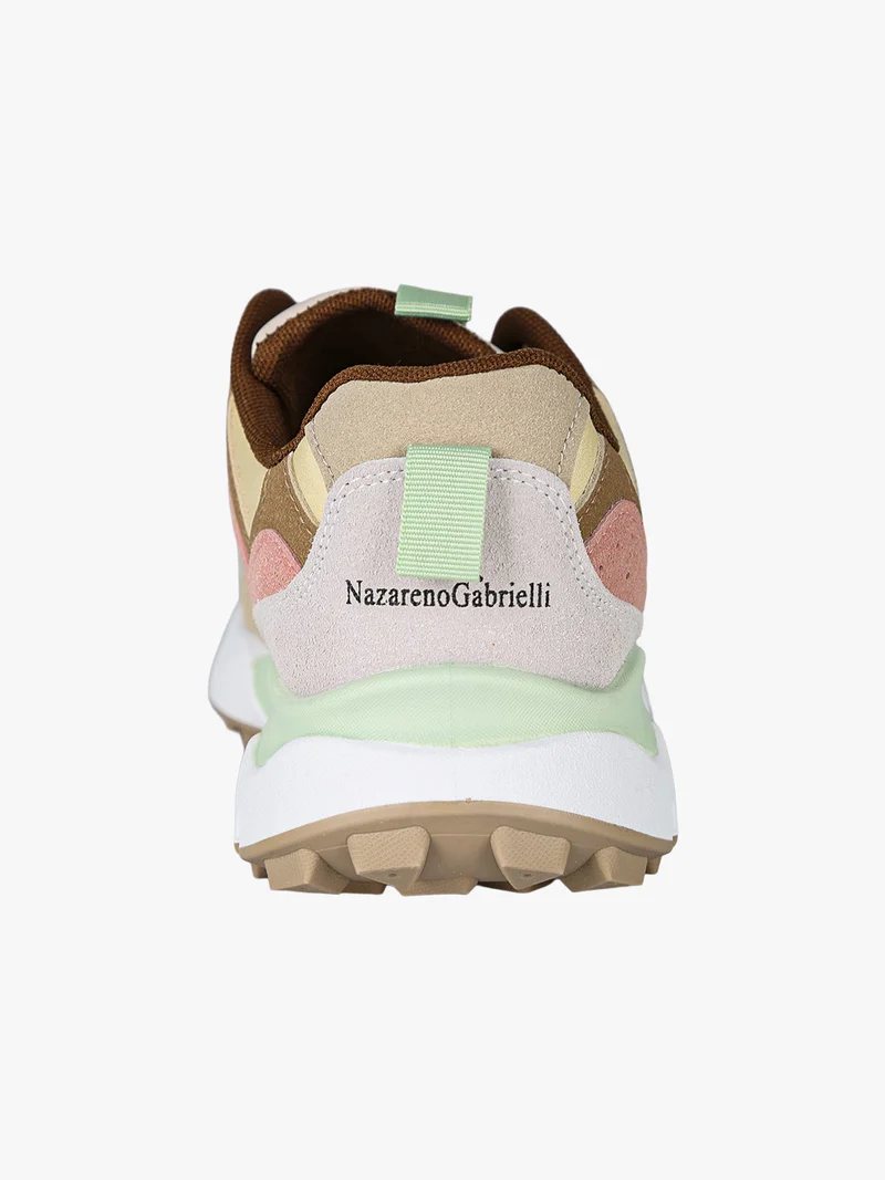 Sneakers stringate da donna - beige